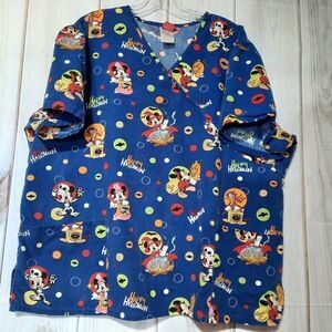 Disney Scrub Top Ladies‎ 2x Mickey Mouse Halloween